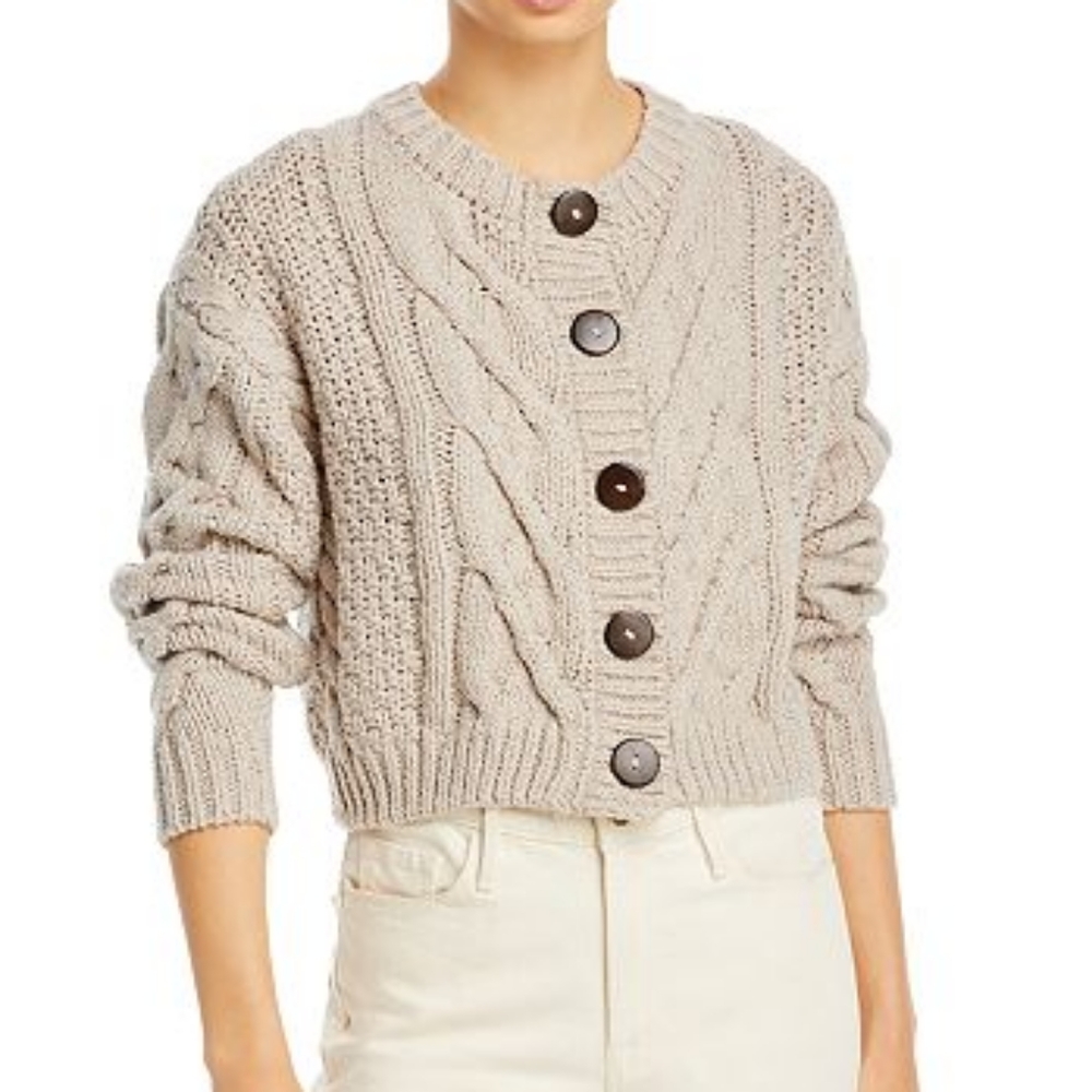 New❗️Free People Bonfire Cardigan Knit Cropped with Buttons S